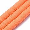 Flat Round Handmade Polymer Clay Beads CLAY-R067-12mm-11-1