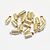 Long-Lasting Plated Brass Slide On End Clasps X-KK-K193-119G-NF-1