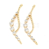 Rack Plating Brass Micro Pave Clear Cubic Zirconia Charms KK-F089-06G-1