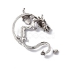 Alloy Dragon Stud Earrings EJEW-C046-03AS-3