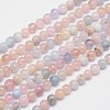 Natural Morganite Round Bead Strands G-I159-4mm-1