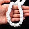 Flat Round Handmade Polymer Clay Beads CLAY-R067-12mm-17-7