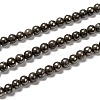 Natural Pyrite Beads Strands G-L031-4mm-01-1