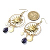 Sun & Moon & Star Alloy Chandelier Earrings EJEW-TA00329-3