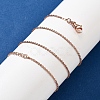 Brass Rolo Chains Necklaces for Women NJEW-D302-45RG-3