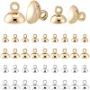 PandaHall 40pcs 4 Style Elite Rack Plating Brass Bead Cap Pendant Bails KK-PH0002-28-1