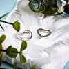 2Pcs 925 Sterling Silver Spring Gate Rings STER-BBC0008-24A-3