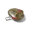 Natural Unakite Pendants G-G956-D02-3