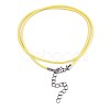 Waxed Cotton Cord Necklace Making MAK-S034-007-3