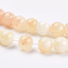 Natural Dyed Yellow Jade Gemstone Bead Strands X-G-R271-6mm-Y17-2