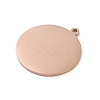 Ion Plating(IP) 304 Stainless Steel Mirror Polished Finish Stamping Blank Tag Pendants STAS-K270-41RG-2