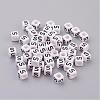 Acrylic Horizontal Hole Letter Beads PL37C9308-S-1