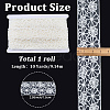 10Yards Polyester Embroidery Mesh Flower Lace Ribbon OCOR-GF0005-41C-2
