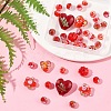 38Pcs 9 Styles Handmade Gold Sand Lampwork Beads LAMP-FS0001-37-7