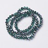 Electroplate Transparent Glass Beads Strands EGLA-A034-T8mm-Q15-2