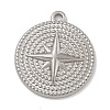 Anti-Tarnish 304 Stainless Steel Pendants STAS-D197-15P-1