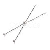 201 Stainless Steel Box Chain Slider Bracelet Making STAS-N120-01P-2