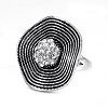 Alloy with Crystal Rhinestone Finger Rings FS-WG47CCC-05-1