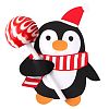 Christmas Theme Penguin Shape Paper Candy Lollipops Cards CDIS-I003-02-1