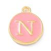 Golden Plated Alloy Enamel Charms X-ENAM-Q437-14N-1