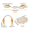 3Pcs 2 Styles PU Leather & Iron Oval Bottom FIND-PH0003-54-5