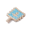 2Pcs Handmade MIYUKI Round Rocailles Seed Loom Pattern PALLOY-MZ00186-05-4