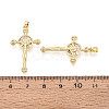 Religion Brass Micro Pave Cubic Zirconia Pendants KK-T073-47G-3