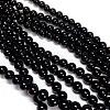 Natural Black Onyx Beads Strands X-G-H1567-8MM-4