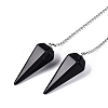 Natural Obsidian Dowsing Pendulum Pendants AJEW-N005-01G-2