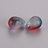 Two Tone Transparent Spray Painted Glass Charms GLAA-T016-37-F03-2
