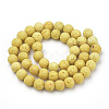 Synthetic Lava Rock Beads Strands G-S277-8mm-18-2