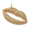 Brass Micro Pave Cubic Zirconia Pendants KK-U076-11G-2