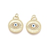 Brass Micro Pave Cubic Zirconia Pendants KK-N287-42G-02-1