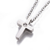 304 Stainless Steel Pendant Necklaces NJEW-E141-25-3