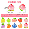 10Pcs 10 Styles Fruit Transparent Resin Cabochons RESI-CJ0004-83-2