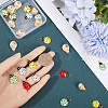 SUNNYCLUE 30Pcs 5 Colors Alloy Enamel Pendant Rhinestone Settings ENAM-SC0004-91-3