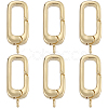 6Pcs Rack Plating Brass Spring Gate Rings KK-SC0006-48G-02-1