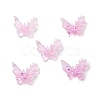 Butterfly with Flower Transparent Resin Cabochons FIND-L019-06D-1