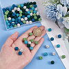 100Pcs 5 Colors Polymer Clay Pave Rhinestone Beads RB-OC0001-10B-3