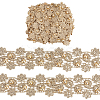 5 Yards Polyester & ABS Plastic Imitation Pearl Lace Ribbon OCOR-GF0004-92B-6