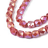 Electroplate Glass Beads Strands EGLA-N002-13-A16-3