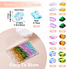 135G 9 Colors Spray Painted Transparent Glass Beads GLAA-TA0002-71-4