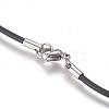 Rubber Cord Necklaces Making MAK-L023-01A-2