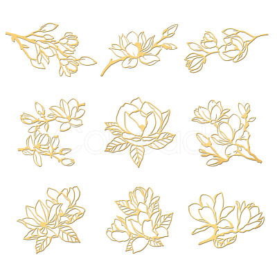 9Pcs Nickel Self-adhesive Picture Stickers DIY-WH0450-217-1