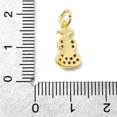 Brass Micro Pave Cubic Zirconia Charms KK-C139-16G-1