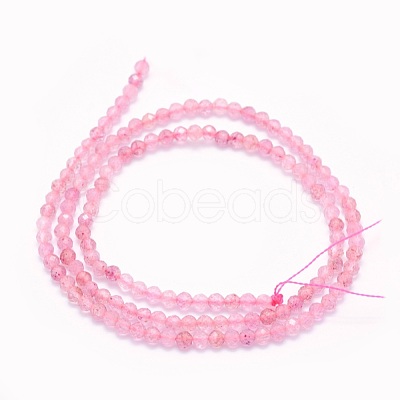 Natural Strawberry Quartz Beads Strands G-O166-21A-3mm-1
