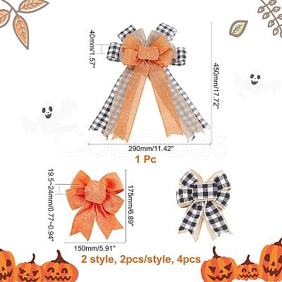 5Pcs 3 Style Ployester Bowknot Display Decoration DIY-CA0004-36-1