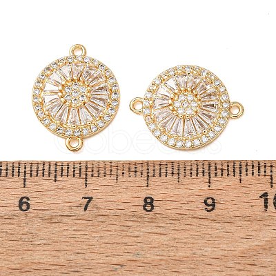 Brass Pave Clear Cubic Zirconia Connector Charms CU-CBA4579-06G-A-1