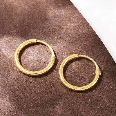 925 Sterling Silver Hoop Earrings STER-B008-01A-G-1
