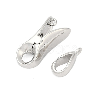 Brass Interlocking Clasps KK-U059-02P-1